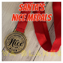 Load image into Gallery viewer, Santa’s Nice List Medal METAL
