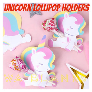 Lollipop Holders - UNICORN (PACK OF 50)