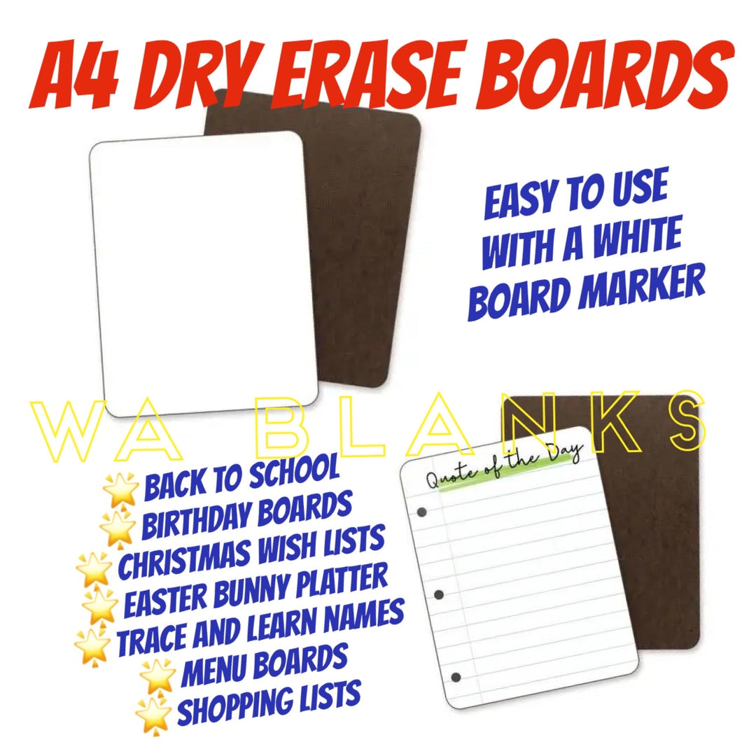 Sublimation Dry Erase Boards