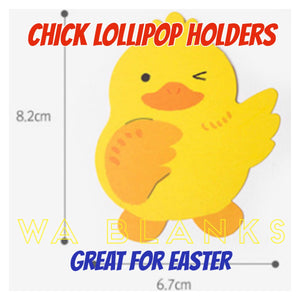 Lollipop Holders - CHICK (PACK OF 50)