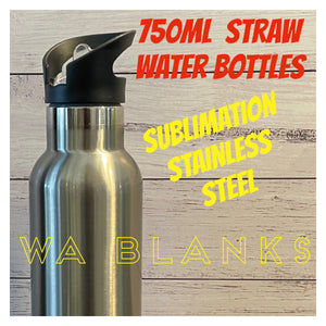750ml Sublimation Water Bottles STAINLESS STEEL
