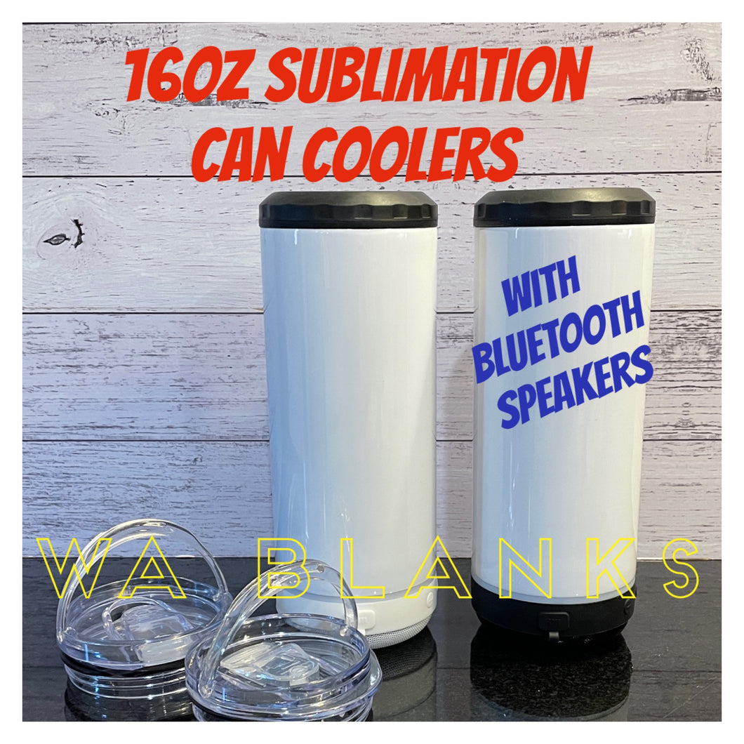 16oz Can Cooler WITH BLUETOOTH SPEAKER