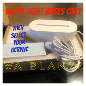 BASE ONLY - NIGHT LIGHT - WHITE - COLOUR CHANGING